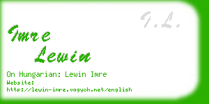imre lewin business card